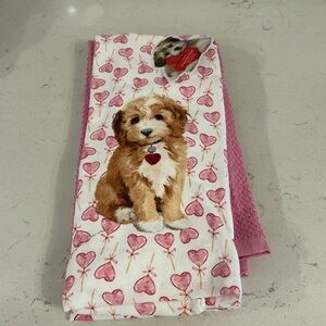 Tea towel/ kitchen towel puppy cockapoo set of 3